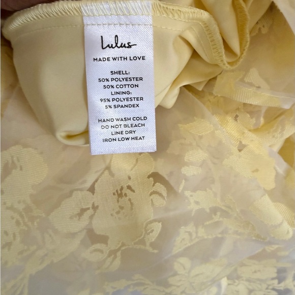 Lulus Yellow Coquette Tie-Strap Bustier Lace Sweetheart Neckline Midi XL Dress - Picture 4 of 10